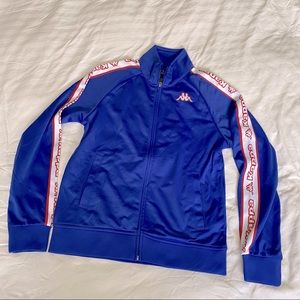 Kappa zip up jacket in royal blue